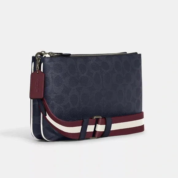 Coach Everett Crossbody In Signature Canvas With Varsity Motif Men